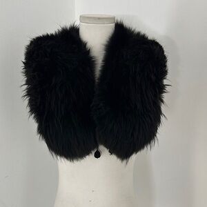 Vintage Genuine 40s Black Fox Fur Lush Collar Stole